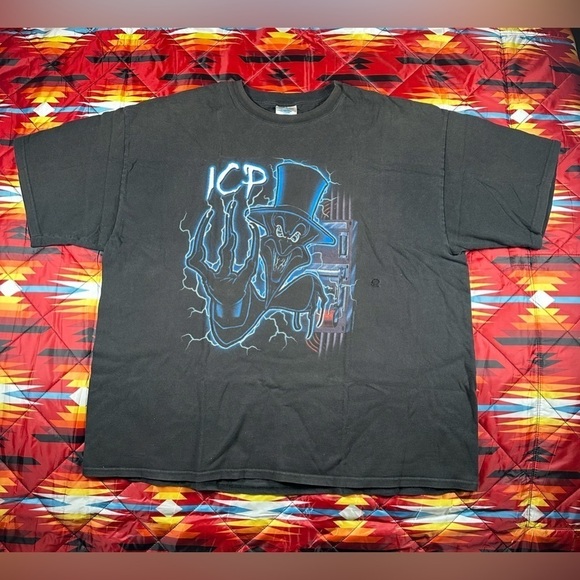 Vintage M&O ICP Ringmaster Black Lightning Short Sleeve T-Shirt 2XL Band Juggalo